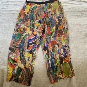 Dries van Noten Sheer Cropped Silk Pant